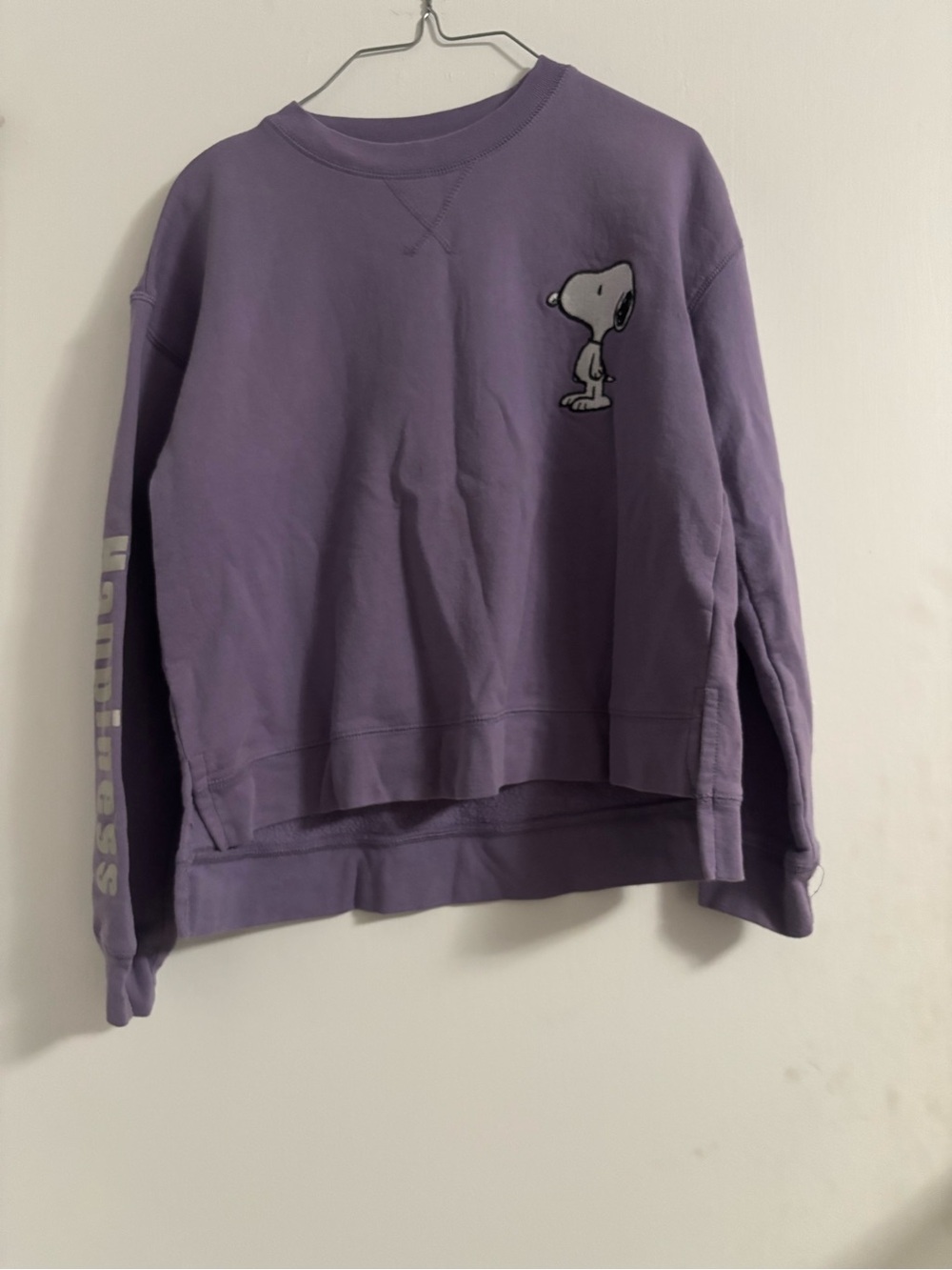 Peanuts Lavender Crewneck Sweatshirt